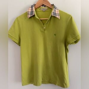 Burberry Check Collar Polo Shirt Size XL